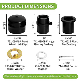 Bularie 741-0990B flange bearing bushing for durable wheel support