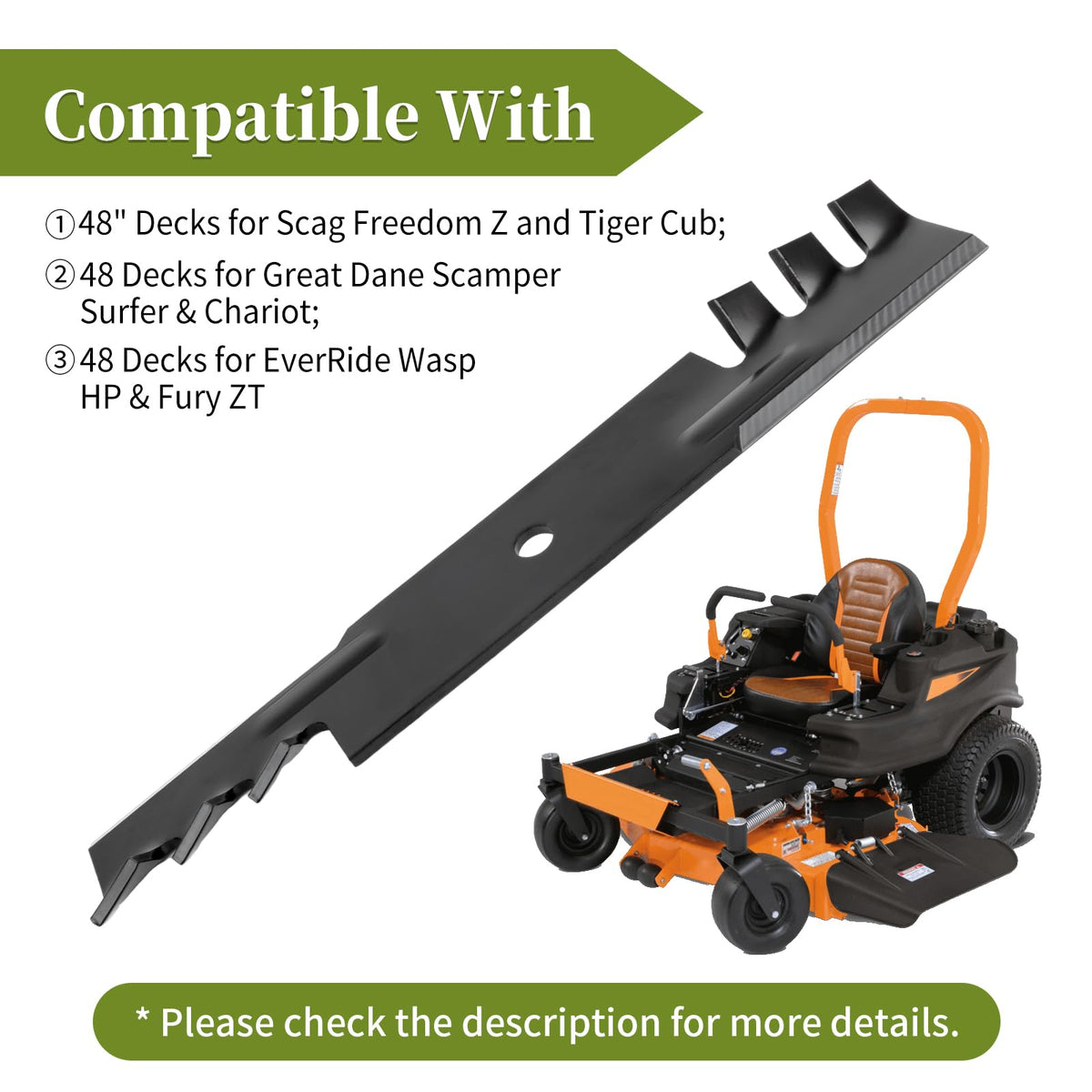 Bularie 795757 3-pack mulching blades ready for quick replacement.