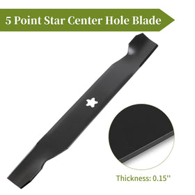 Bularie blade mounting with center hole for easy installation.