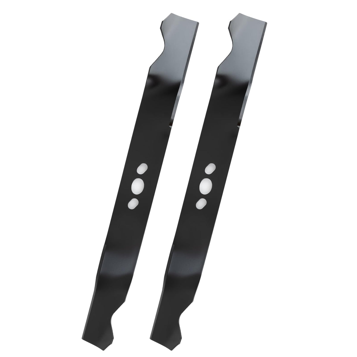 Bularie blade with oval center holes ready for 20-inch mowers, offering precise cuts