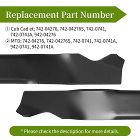 Bularie compatible blade fits Cub Cadet and Troy-Bilt models for easy replacement.