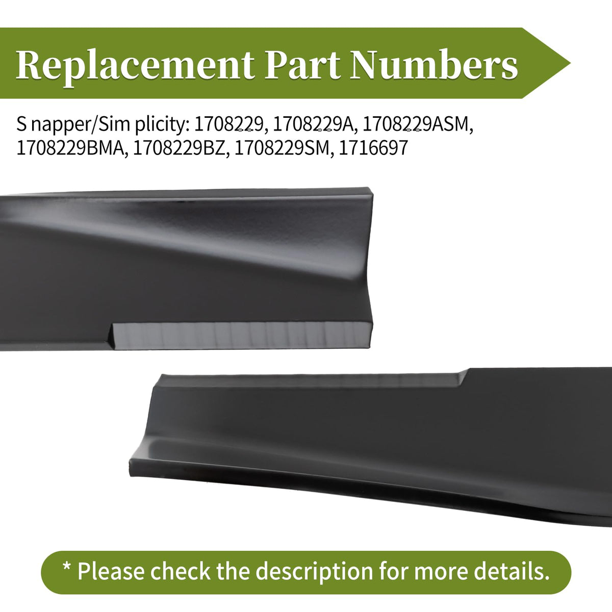 Bularie compatible blades for ZT2050 and ZT2450 improve airflow and cut quality.