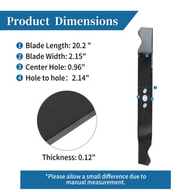 Bularie Daye/Hyper Tough compatible blade for reliable residential mowing.