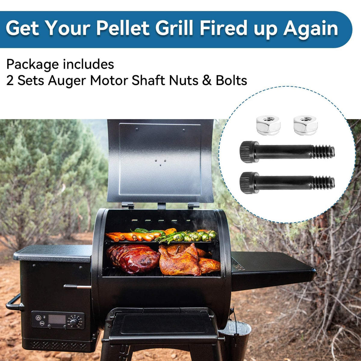 Bularie replacement parts ready to repair pellet grill performance.