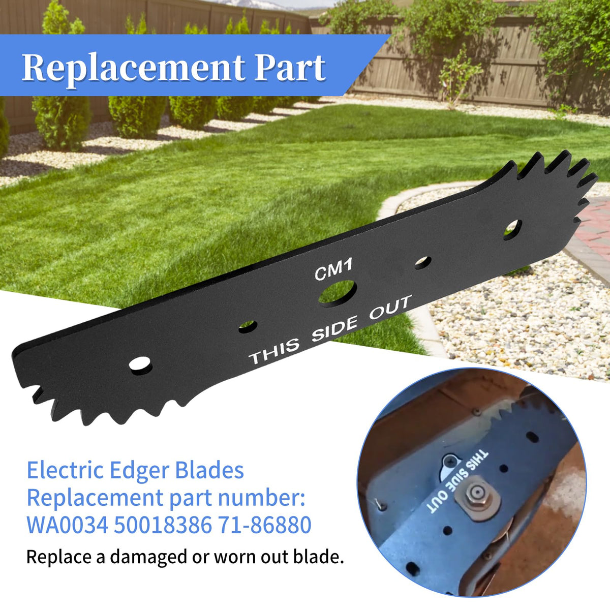 Bularie blades show compatibility with Worx WG895 and WG896