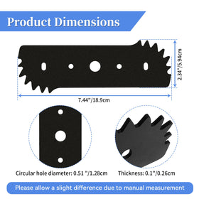 Bularie edger blades close-up shows serrated edges for clean lawn seams