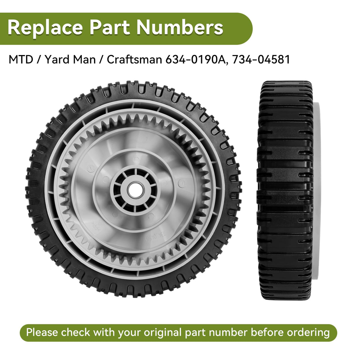 Bularie 8-inch front-drive wheel assembly for stable drive