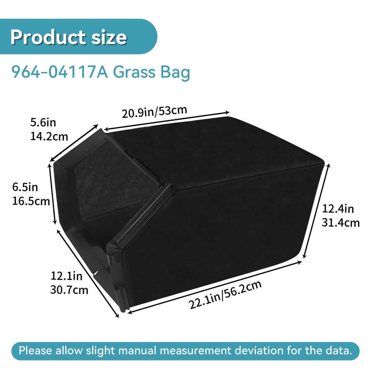 Bularie grass bag attached to mower deck for easy disposal