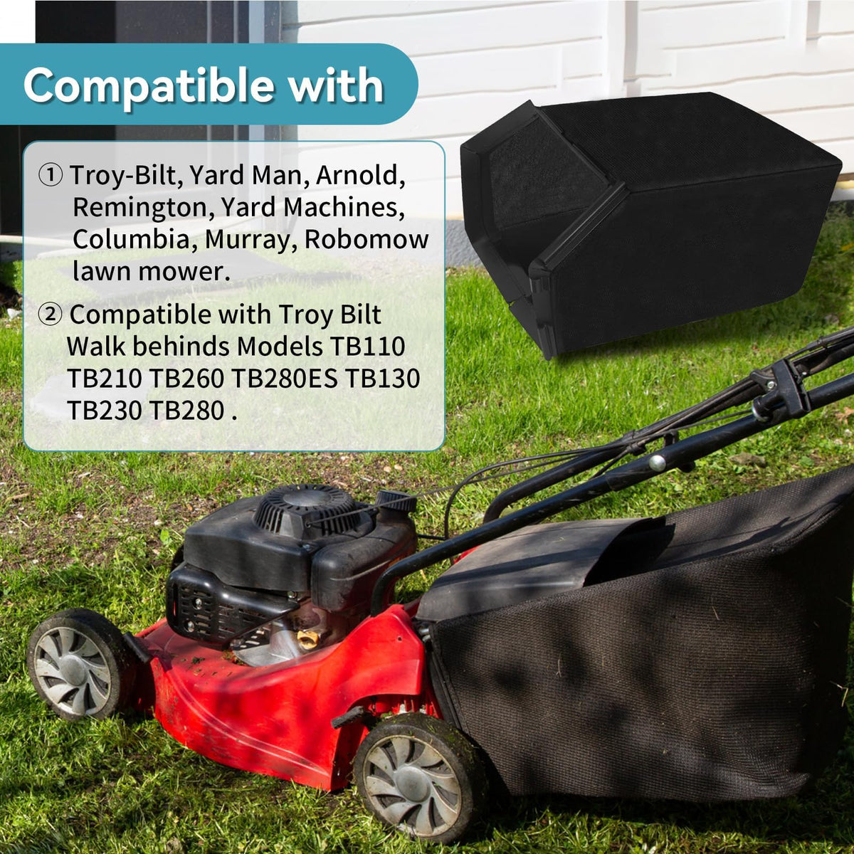Bularie grass catcher bag easy-install for quick setup