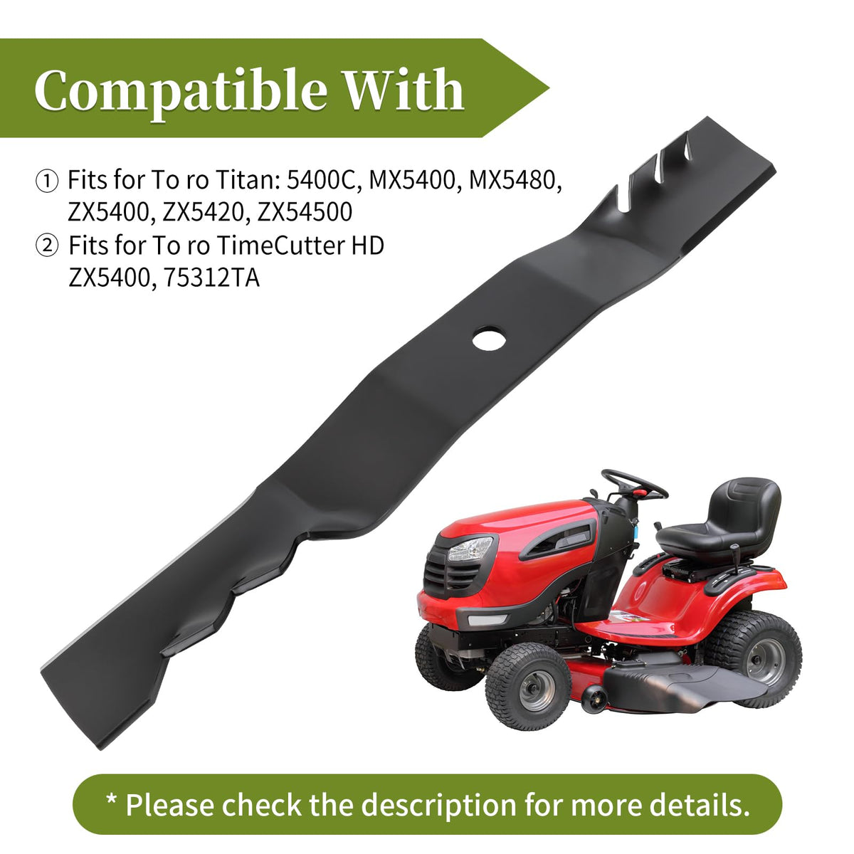 Bularie high airflow blades cutting through grass with efficient lift.