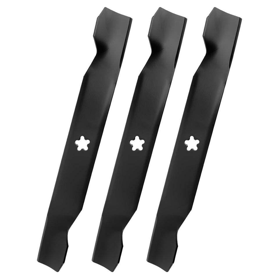 Bularie high lift blades for 50-inch deck, close-up showing lift for clean cuts.