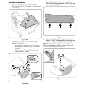 Bularie mulch plug note: check model under seat begins with 247