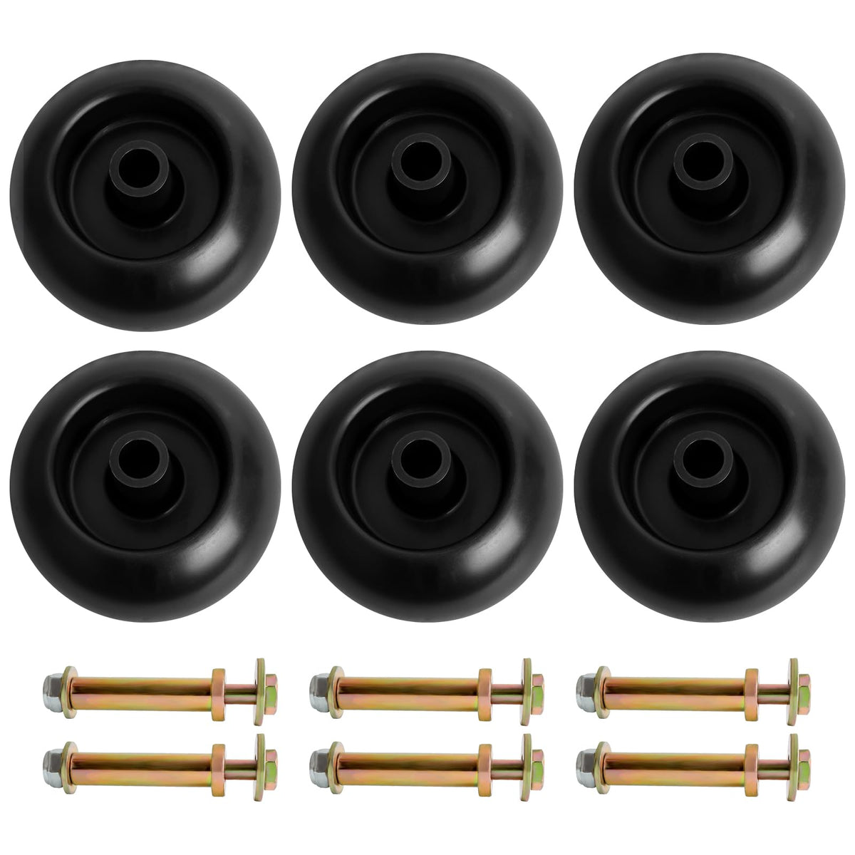 Bularie mower deck wheel kit with bolt for quick replacement.