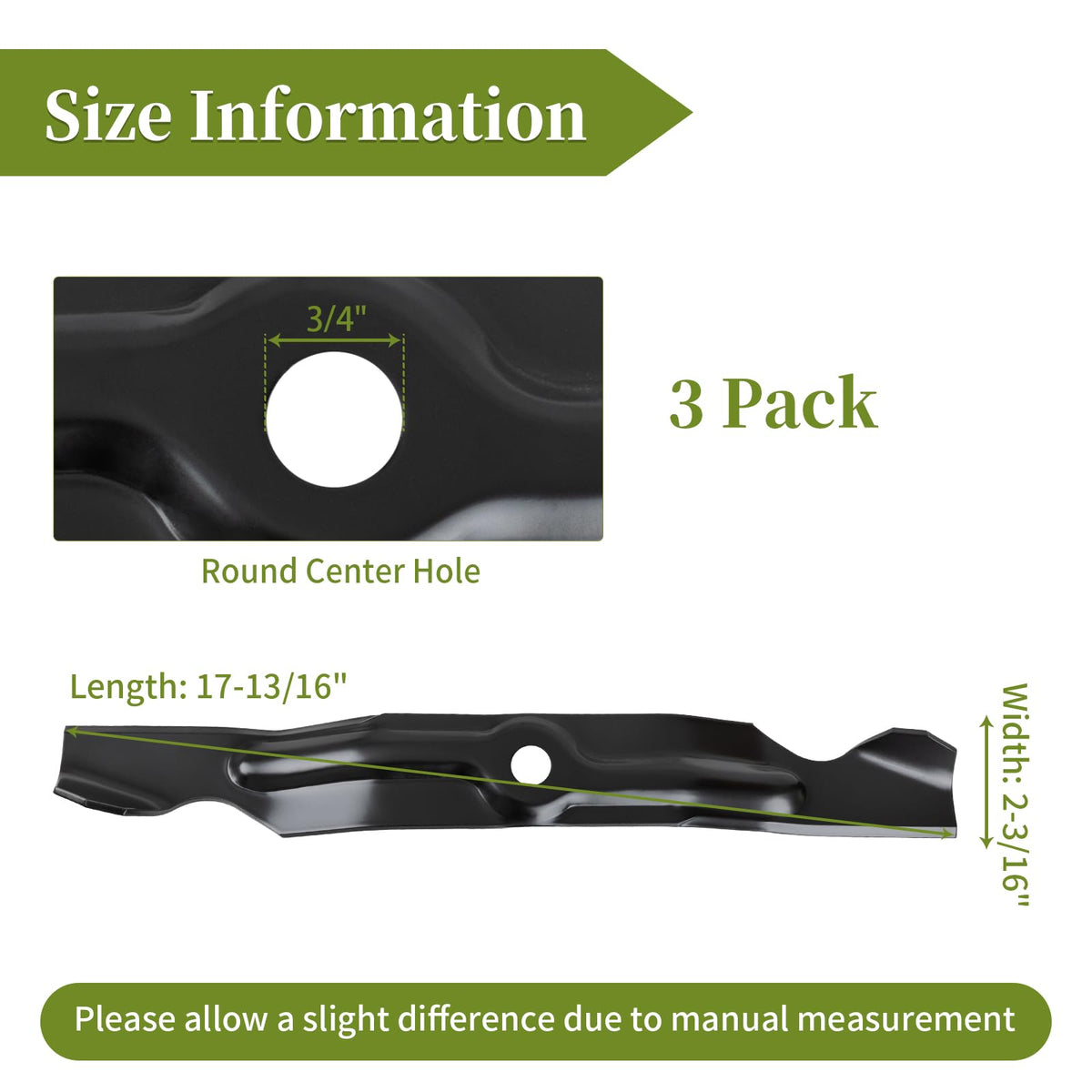 Bularie blades compatible with MTD and Troy-Bilt on a 50-inch deck.