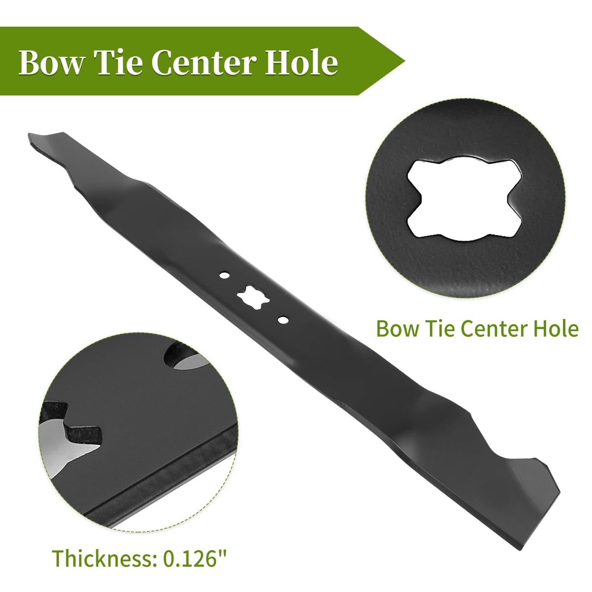 Bularie mulching blade preserves lawn aesthetics by leaving a neat finish.