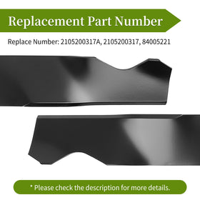 Bularie oval center hole mower blade aligned for 21-inch decks.