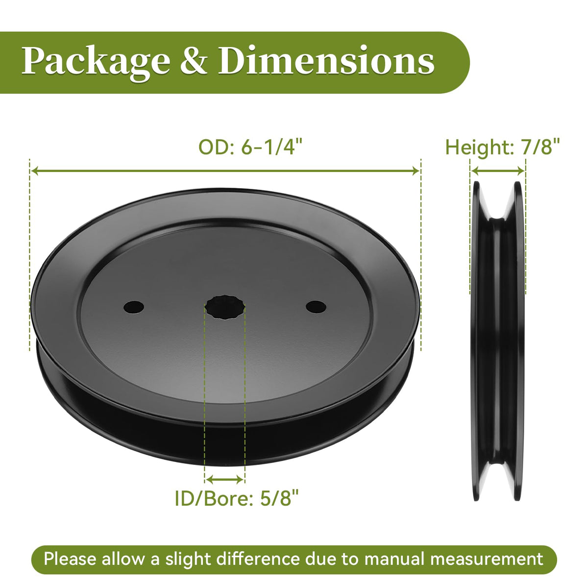 Bularie spindle pulley side view highlighting compact, sturdy design.