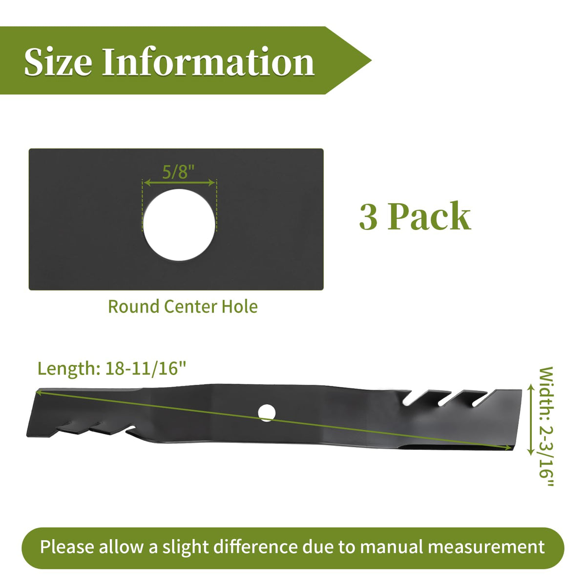 Bularie blades compatible with Toro and Exmark mowers for versatile use.