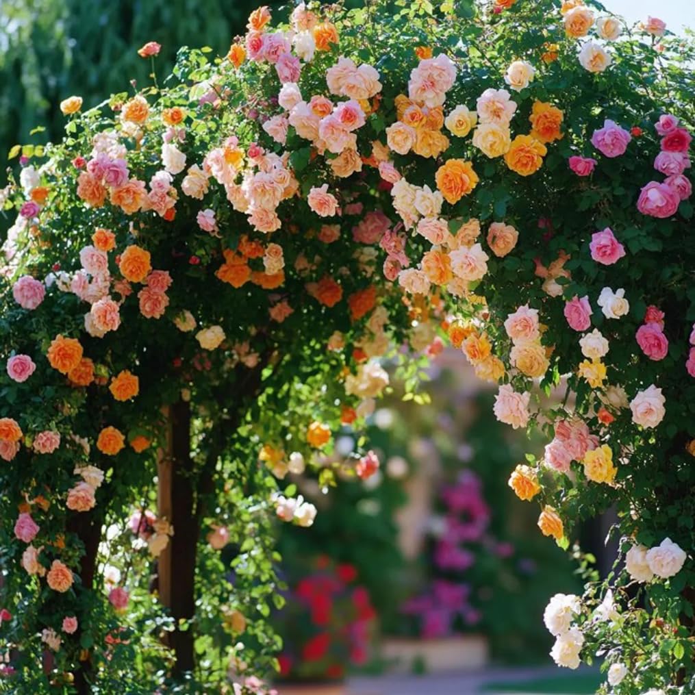 BULBORIUM rose seeds in a mixed-color packet, ideal for starting vertical gardens.