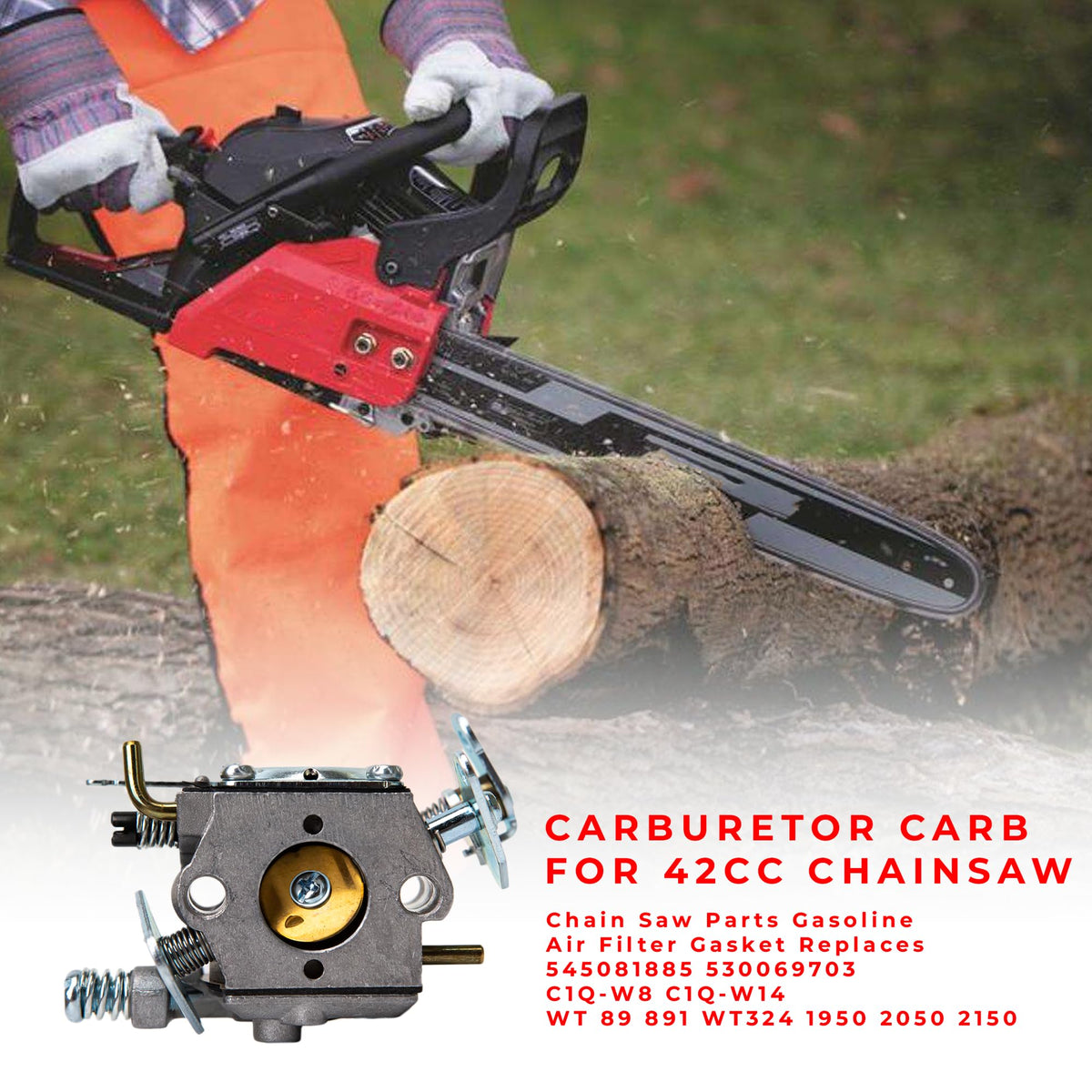 BuleVina chainsaw carburetor closeup shows quality components for quick part identification.