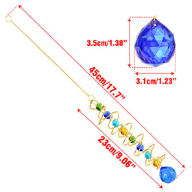 BuleVina gazing ball crystal sun catcher for rainbow reflections in windows and gardens.