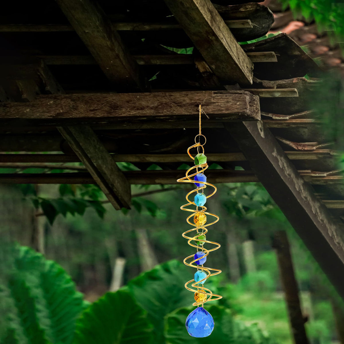 BuleVina outdoor wind spinner for garden decor and yard charm.