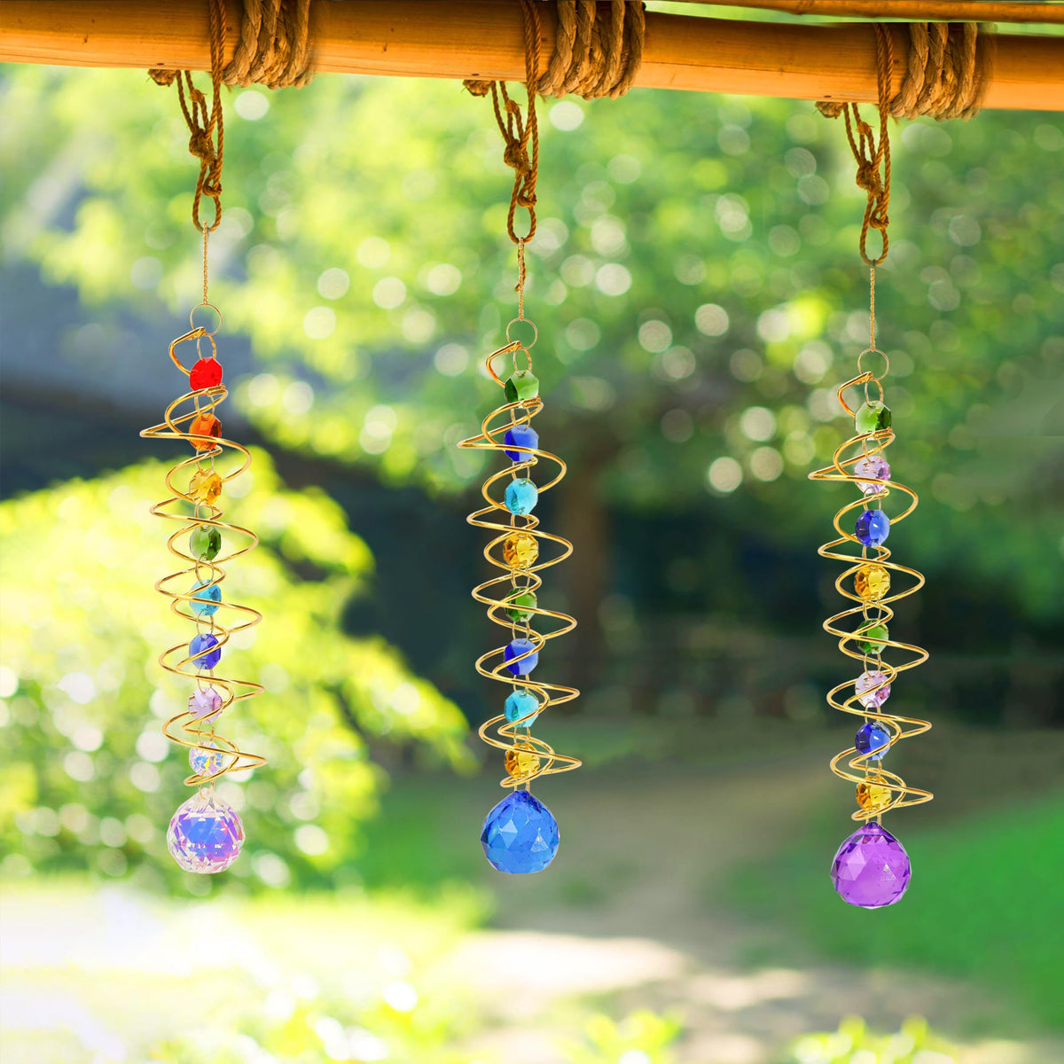 BuleVina seven chakra beads decor adds colorful spiritual accents.