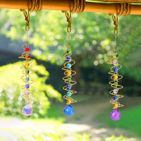 BuleVina seven chakra beads decor adds colorful spiritual accents.