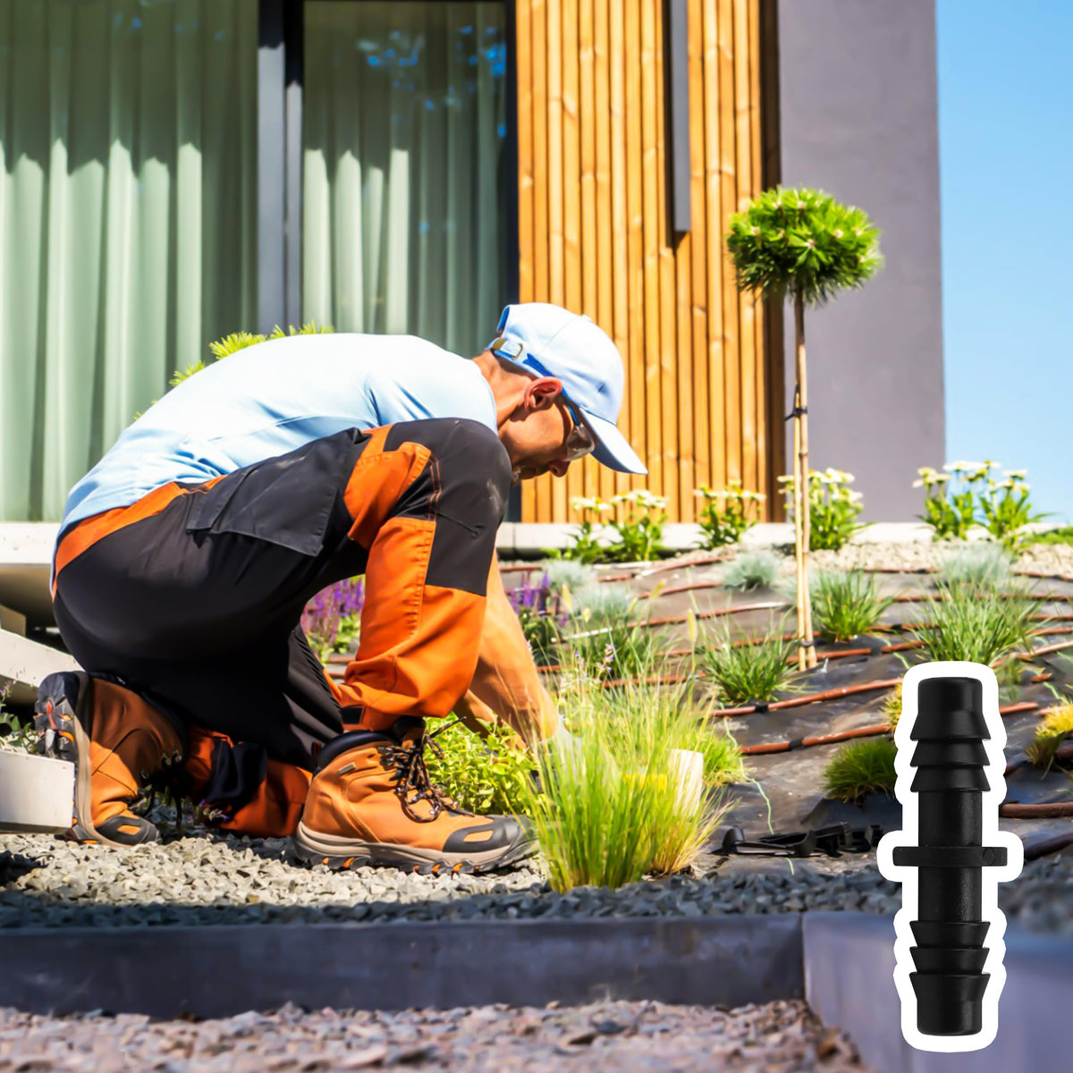 BuleVina 30Pcs set supports flexible layouts for seasonal irrigation.