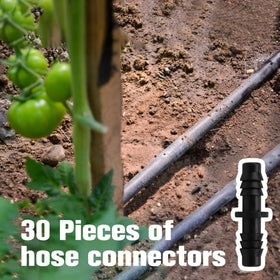 BuleVina barbed couplers ensure leak-free connections on drip lines.