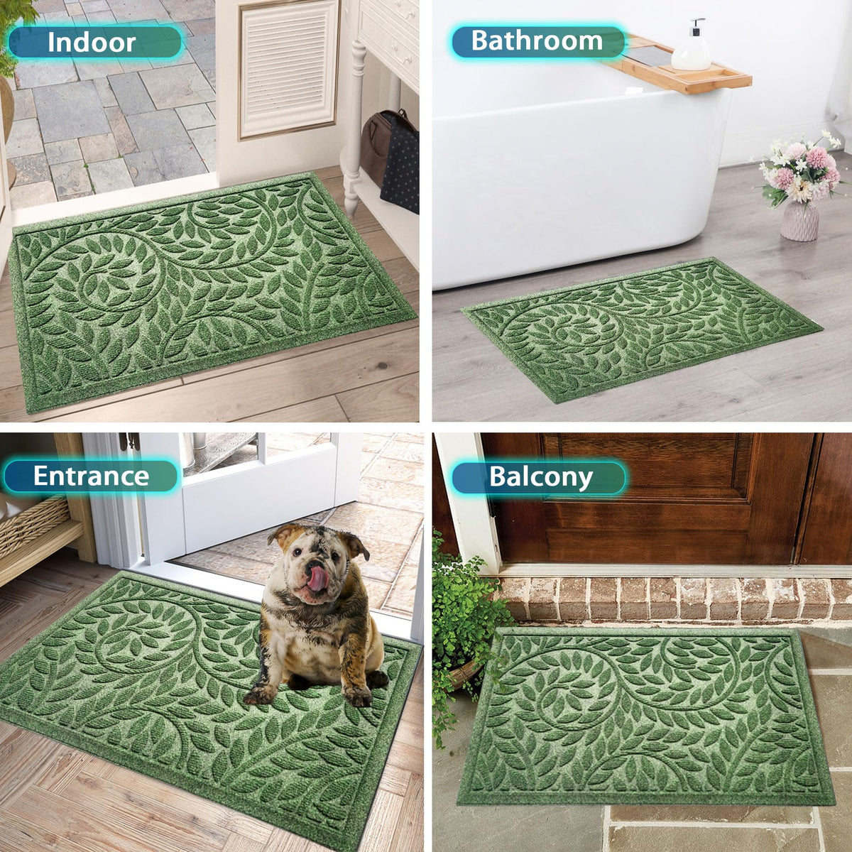 Bulijojo all-weather door mat suits rain or shine for reliable use.