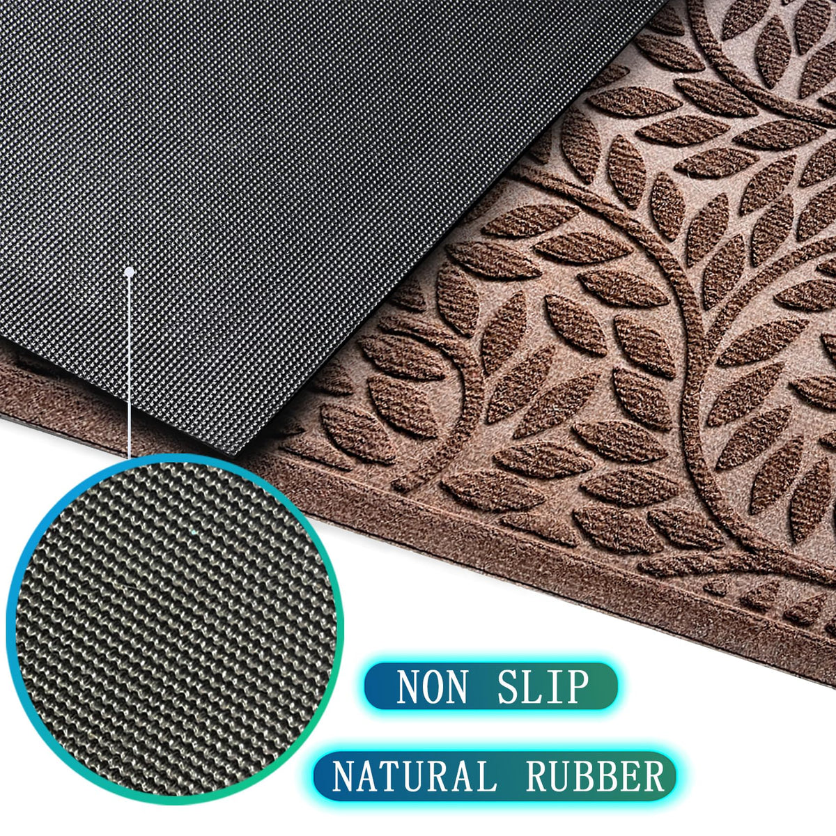 Bulijojo all-weather mat fits front, back, garage, porch