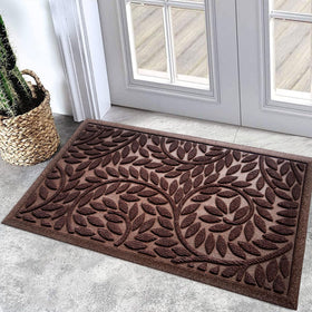 Bulijojo front door mat with durable natural rubber backing for reliable traction