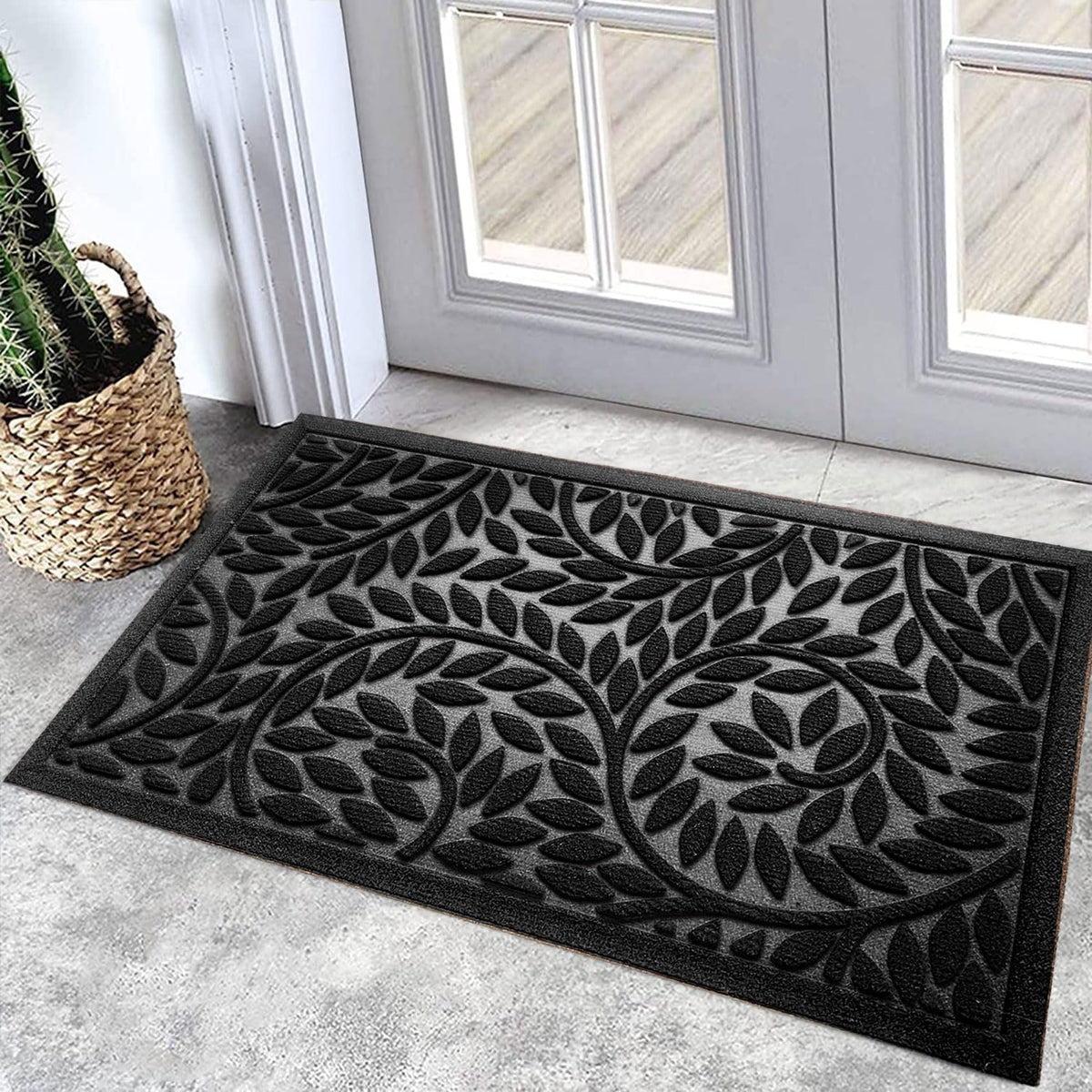 Bulijojo front door mat with natural rubber backing for durable, non-slip entry.