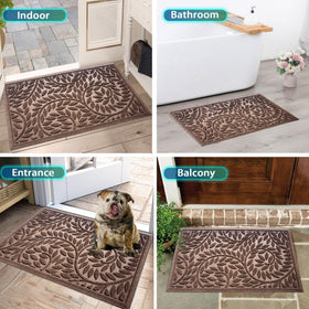 Bulijojo thick rubber backing enhances durability and dirt trapping