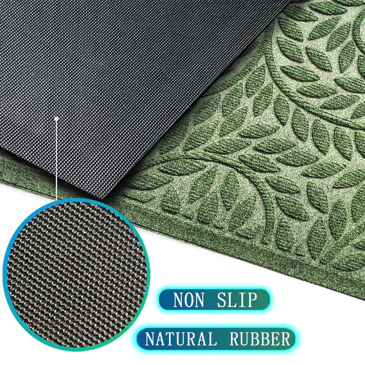 Bulijojo non-slip backing provides secure footing on any floor surface.