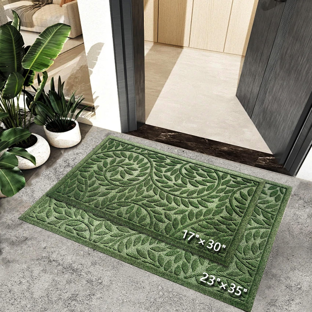 Bulijojo welcome mat heavy-duty design resists wear while keeping entryways clean.
