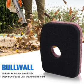 Bullwall BG56 air filter kit components laid out for easy inspection and replacement.