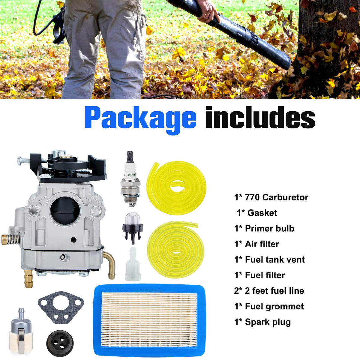 Bullwall carburetor with assembled kit for Echo PB770
