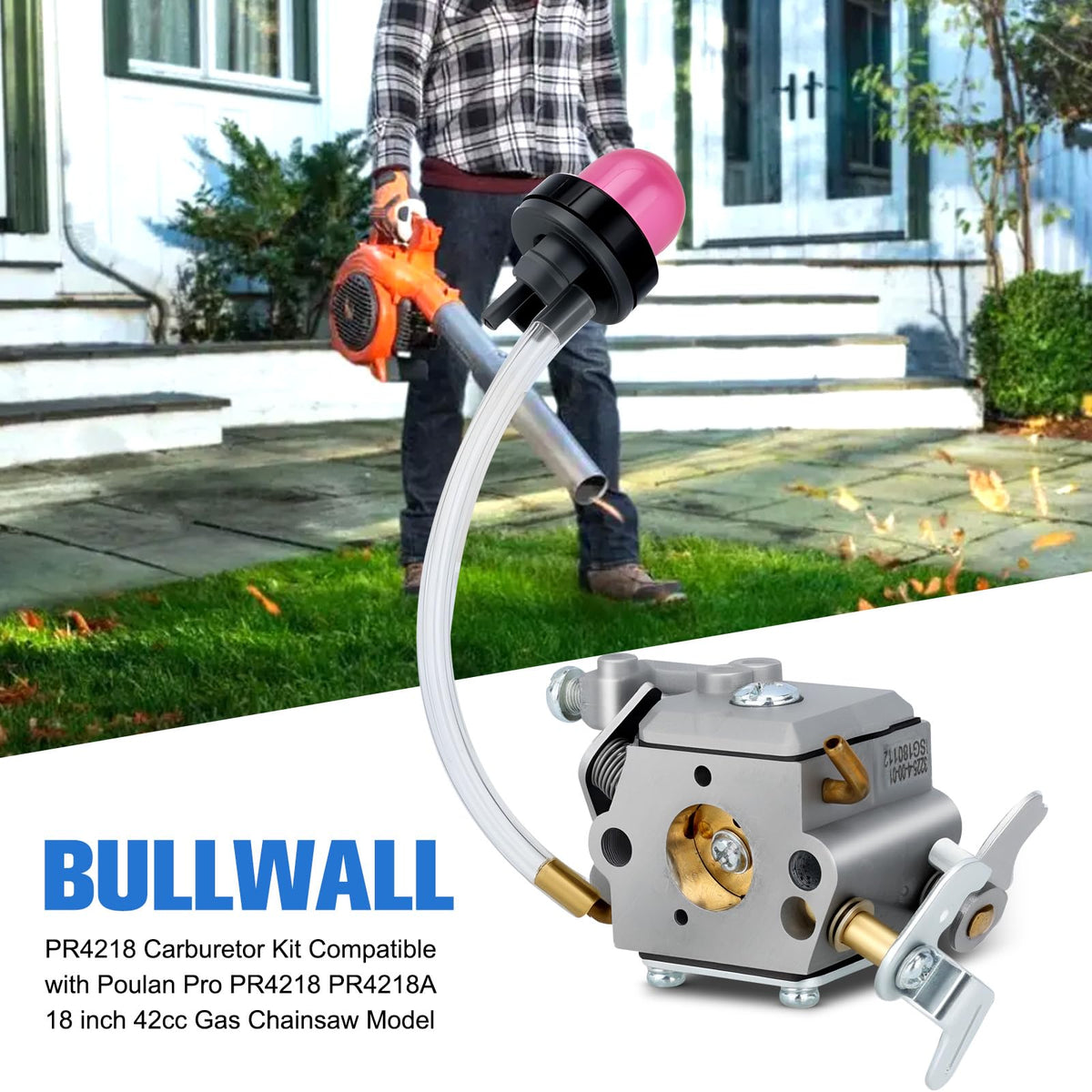 Bullwall carburetor kit package contents ready for installation and repair