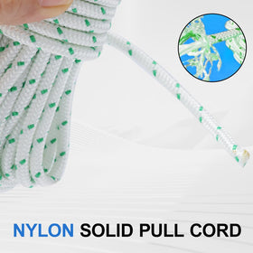 Bullwall extended-life rope reduces wear for frequent starts.