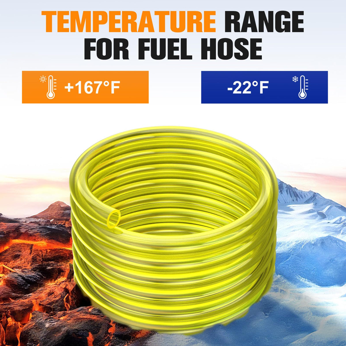 Bullwall fuel line hose highlights wear and oil resistance in challenging conditions.