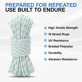 Bullwall heavy-duty pull-start rope handles high tension during engine starts.