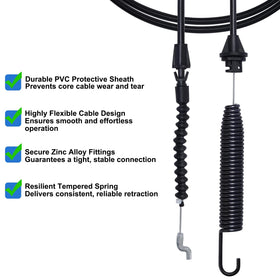Bullwall LTX 1045 PTO cable conduit length of 53-1/2 inches for routing