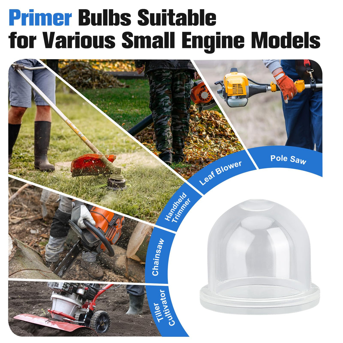 Bullwall primer bulb compatible with Stihl, Echo, and Husqvarna