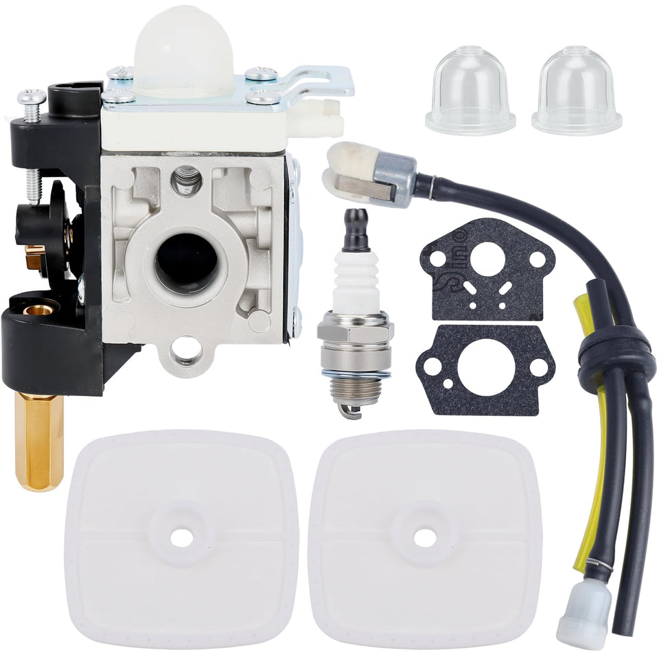 Bullwall SRM-210 carburetor close-up for direct replacement in compatible Echo trimmers.