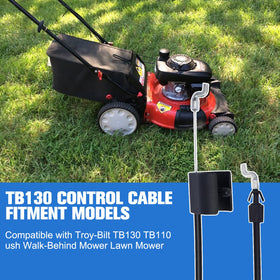 Bullwall TB130-compatible control cable for reliable mower deck control