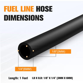 Bullwall yellow fuel line for clear routing and quick identification during service