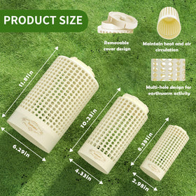 Bumaeu Underground Worm Farm durable PVC construction withstands outdoor conditions.