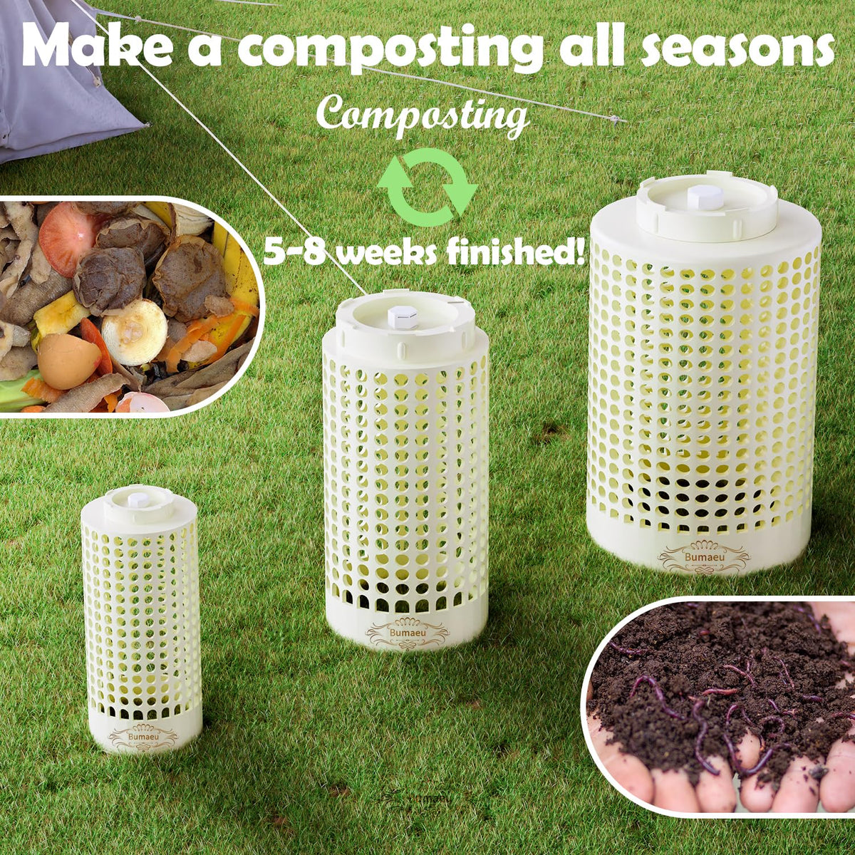 Bumaeu Underground Worm Farm medium bin showcases compact vermicomposting for moderate spaces.
